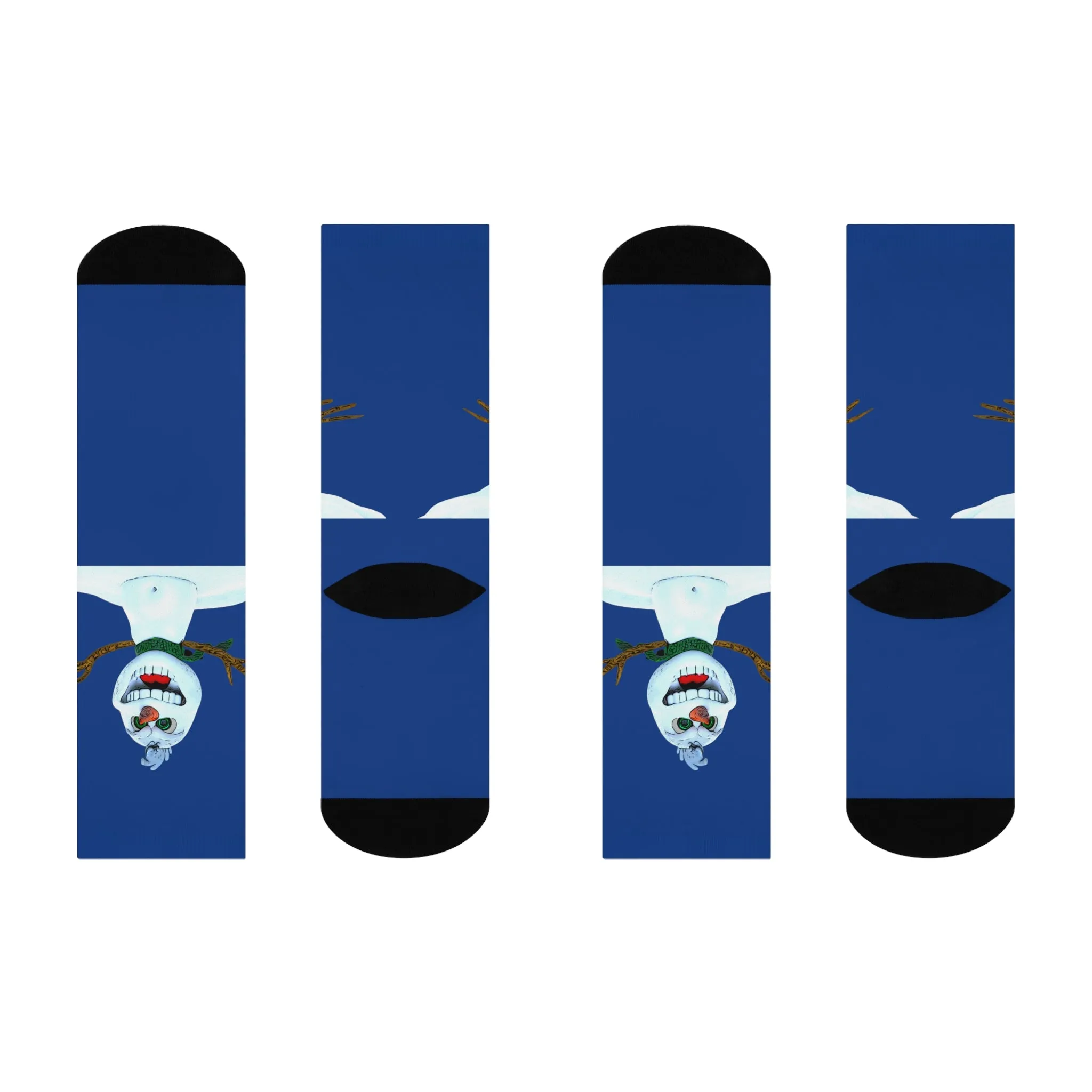 Crazy Snowman Cushioned Crew Socks