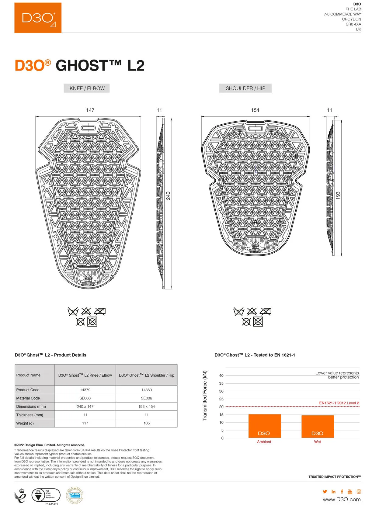 D3O Ghost L2 Knee Armor Upgrade for John Doe Jeans