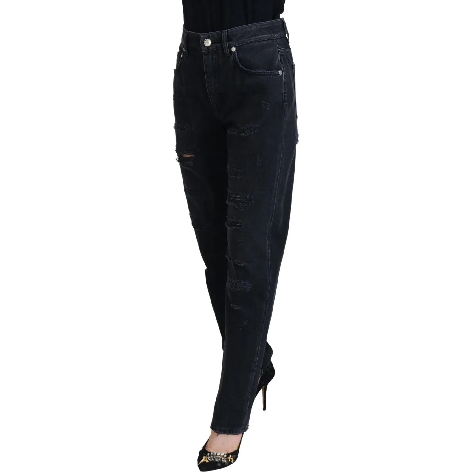 Dolce & Gabbana Chic Black Denim Pants - Elevate Your Wardrobe