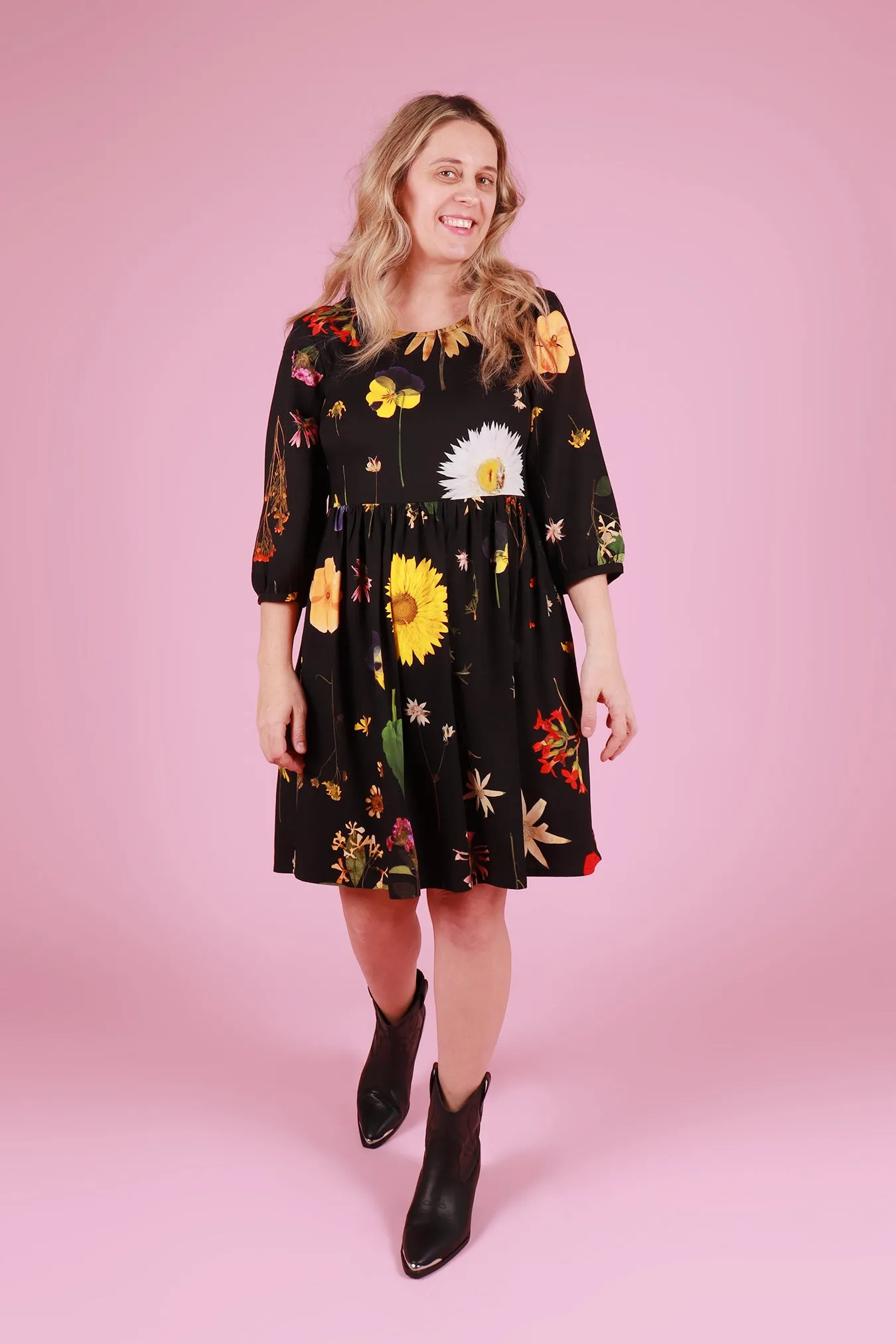 Easy Edie Dress Pressed Flowers