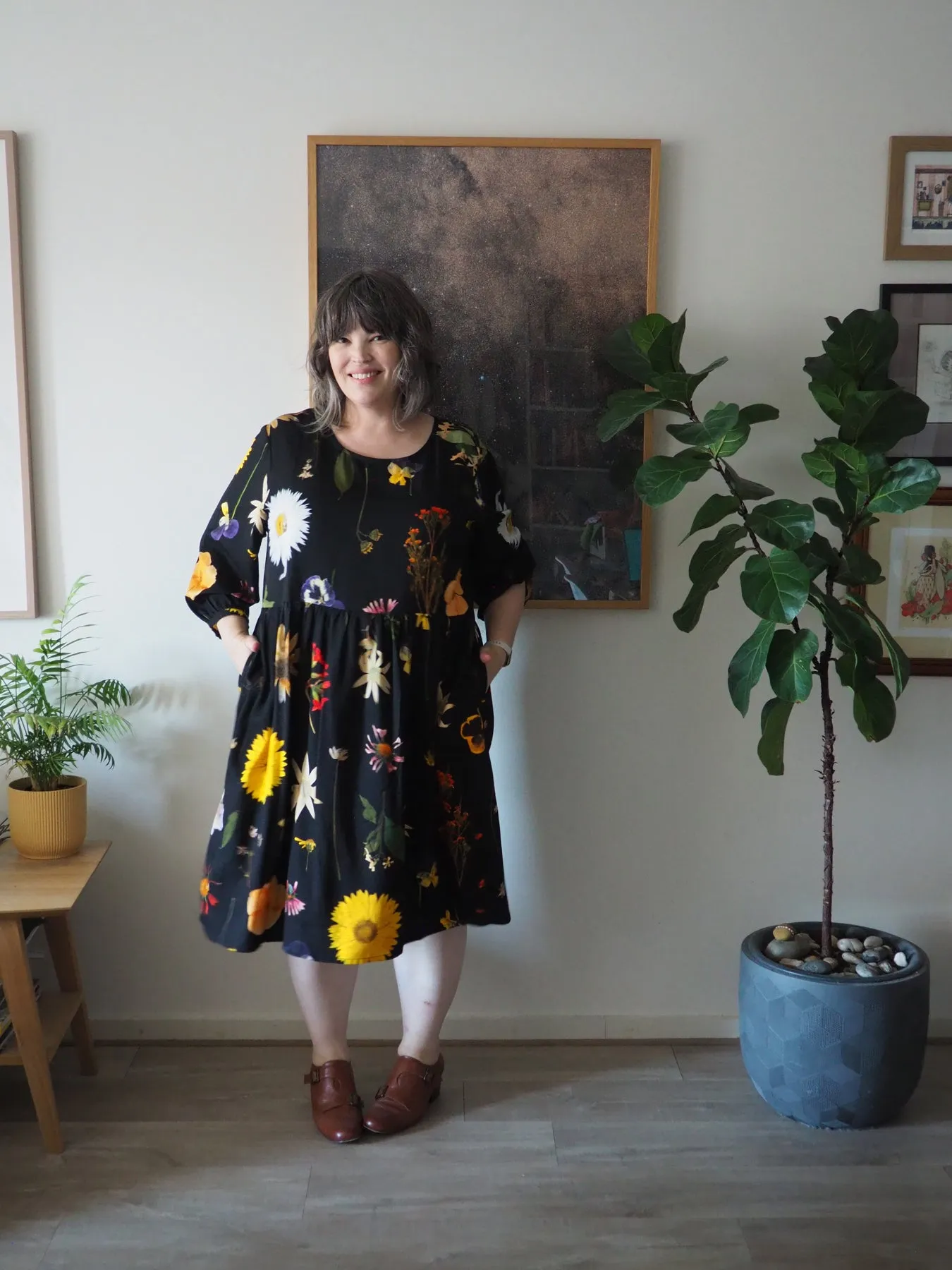 Easy Edie Dress Pressed Flowers