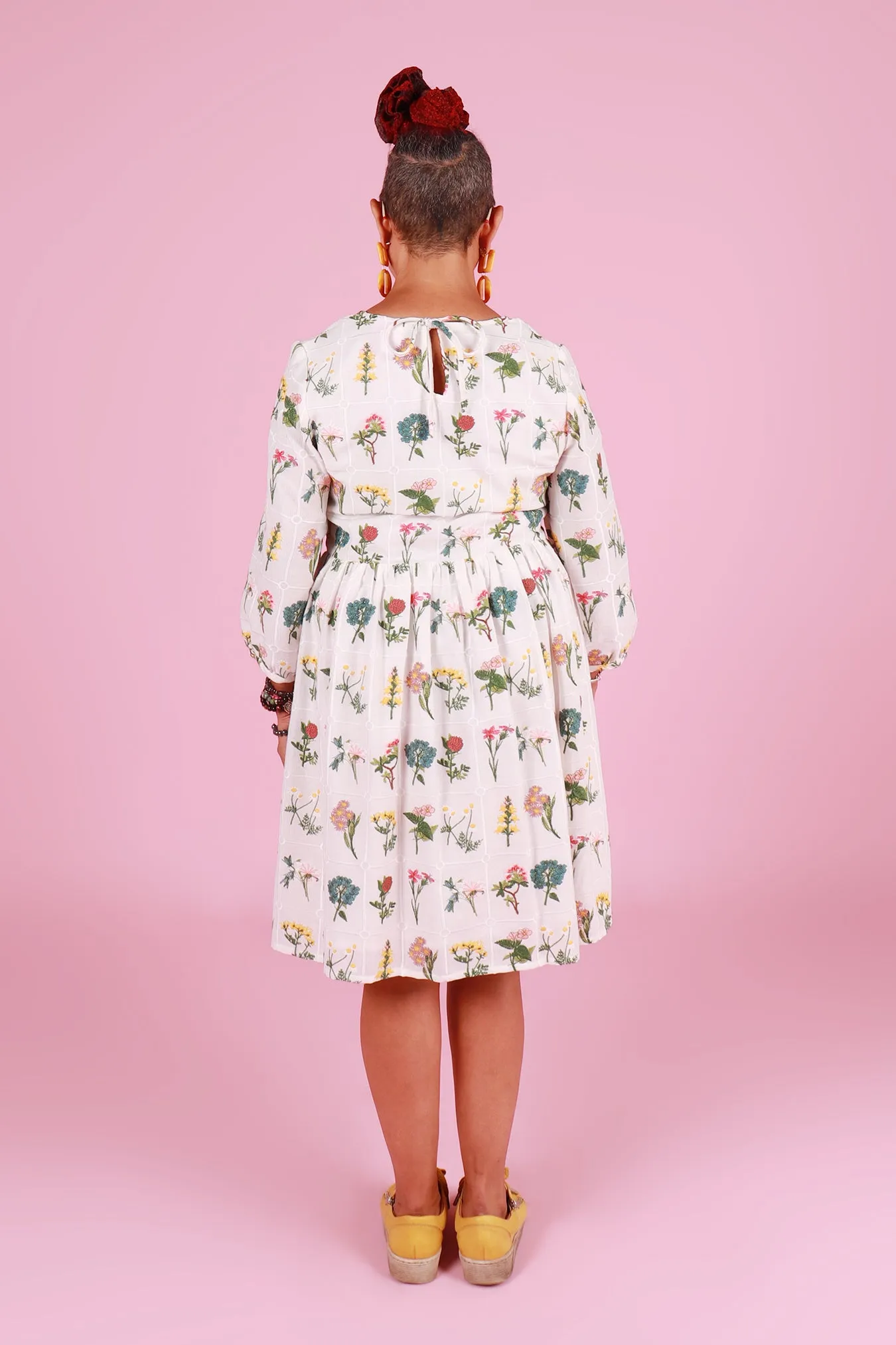 Edie Dress Embroidered Botany