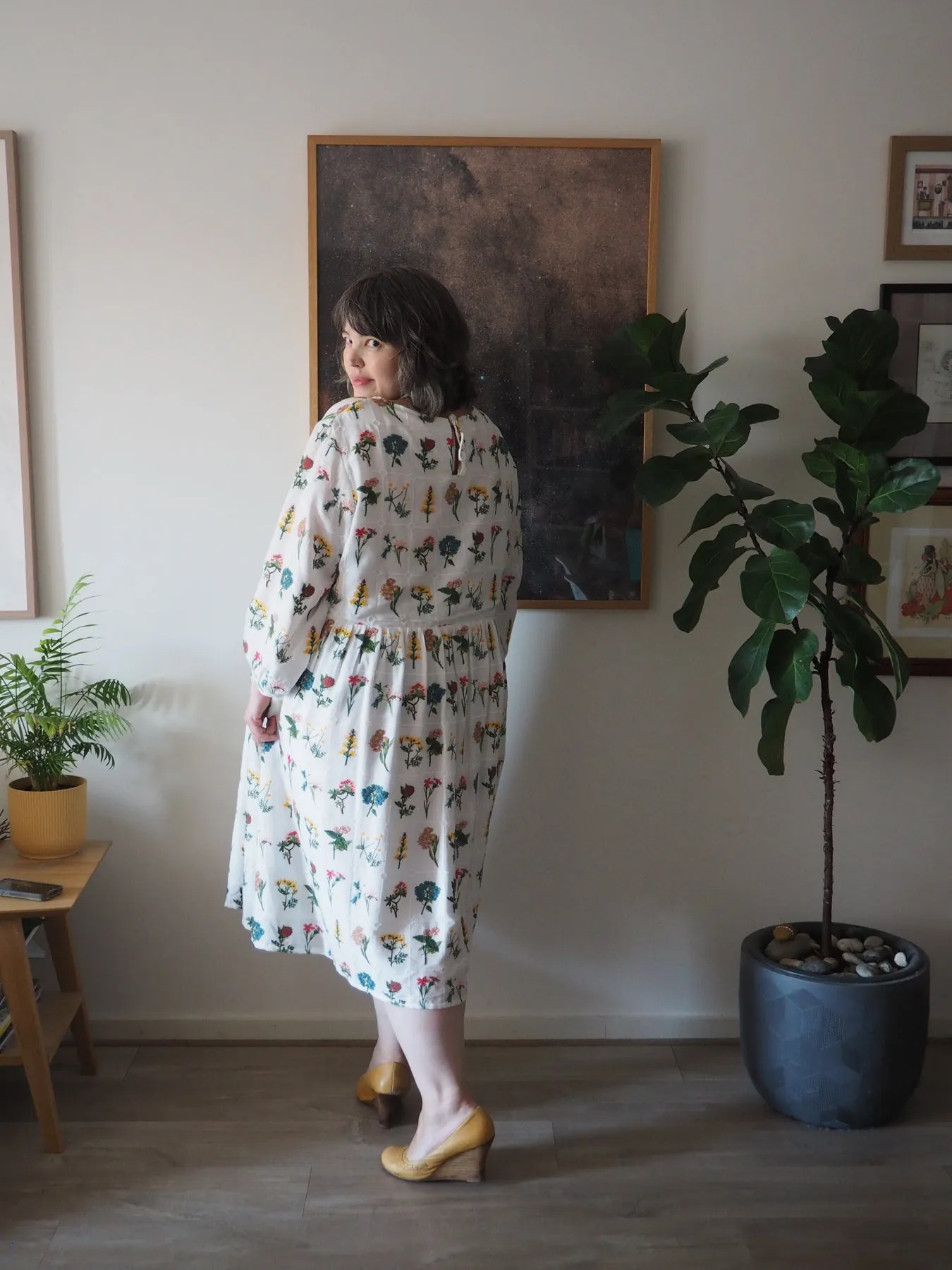 Edie Dress Embroidered Botany