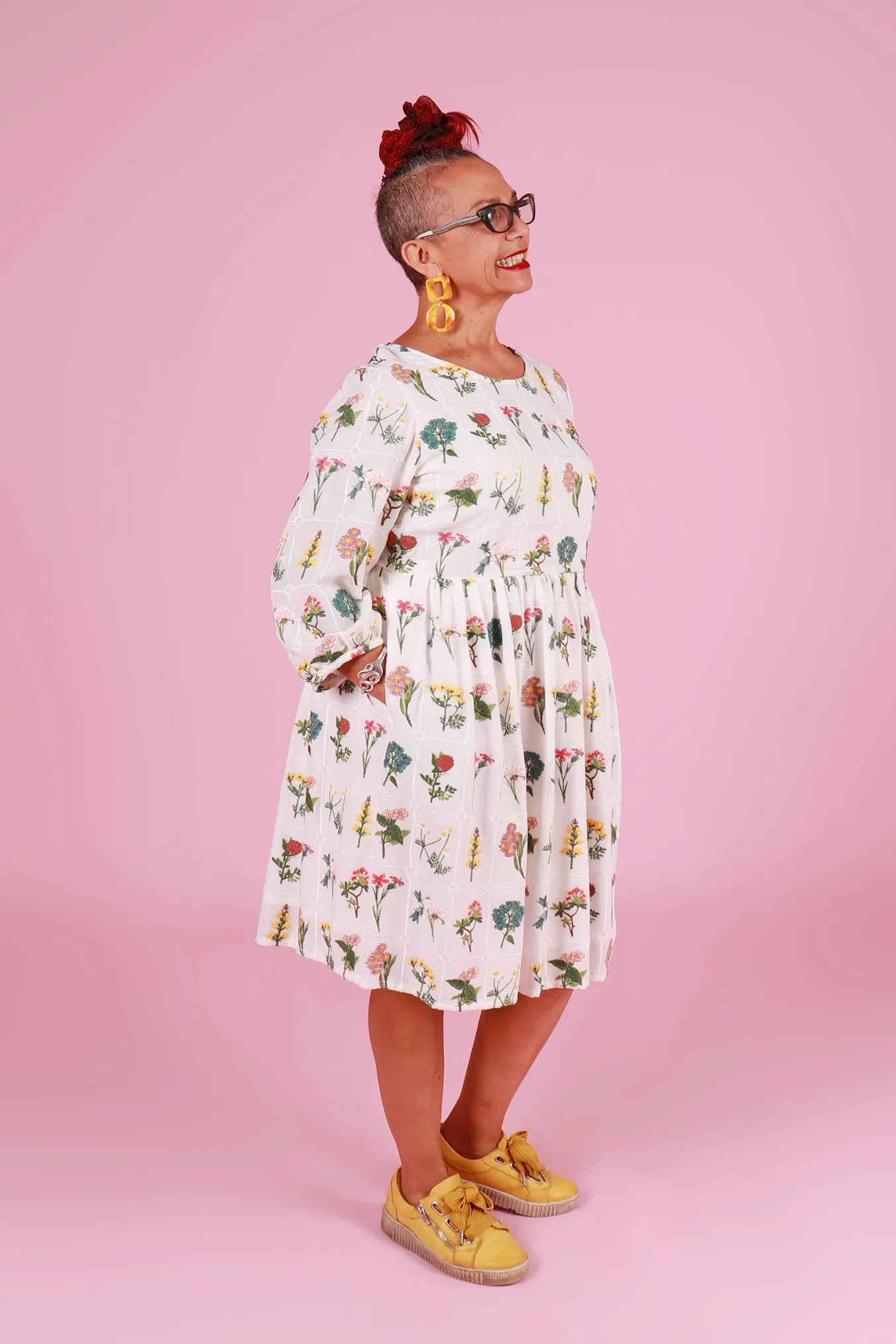 Edie Dress Embroidered Botany