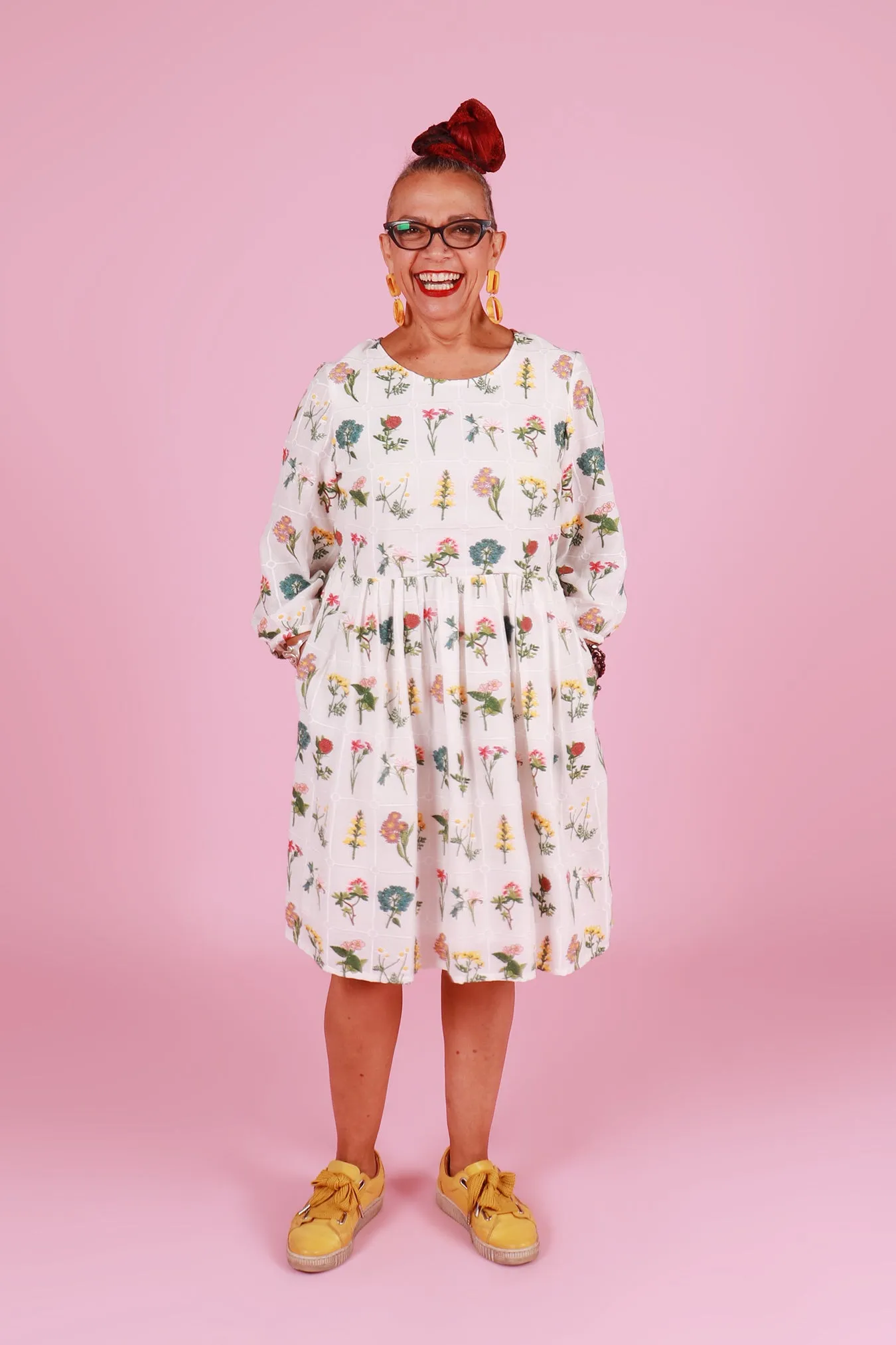 Edie Dress Embroidered Botany