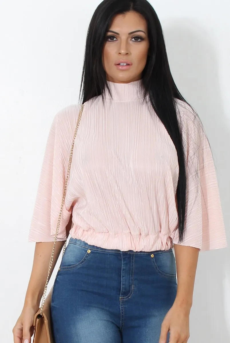 Elley Pink High Neck Top