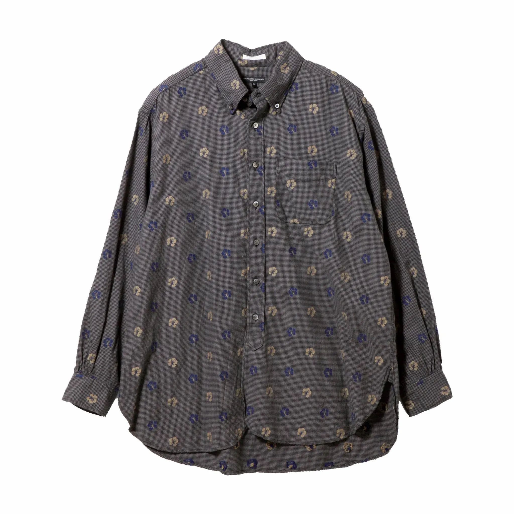 Engineered Garments 19 Century BD Shirt (Charcoal Cotton Floral Houndstooth)