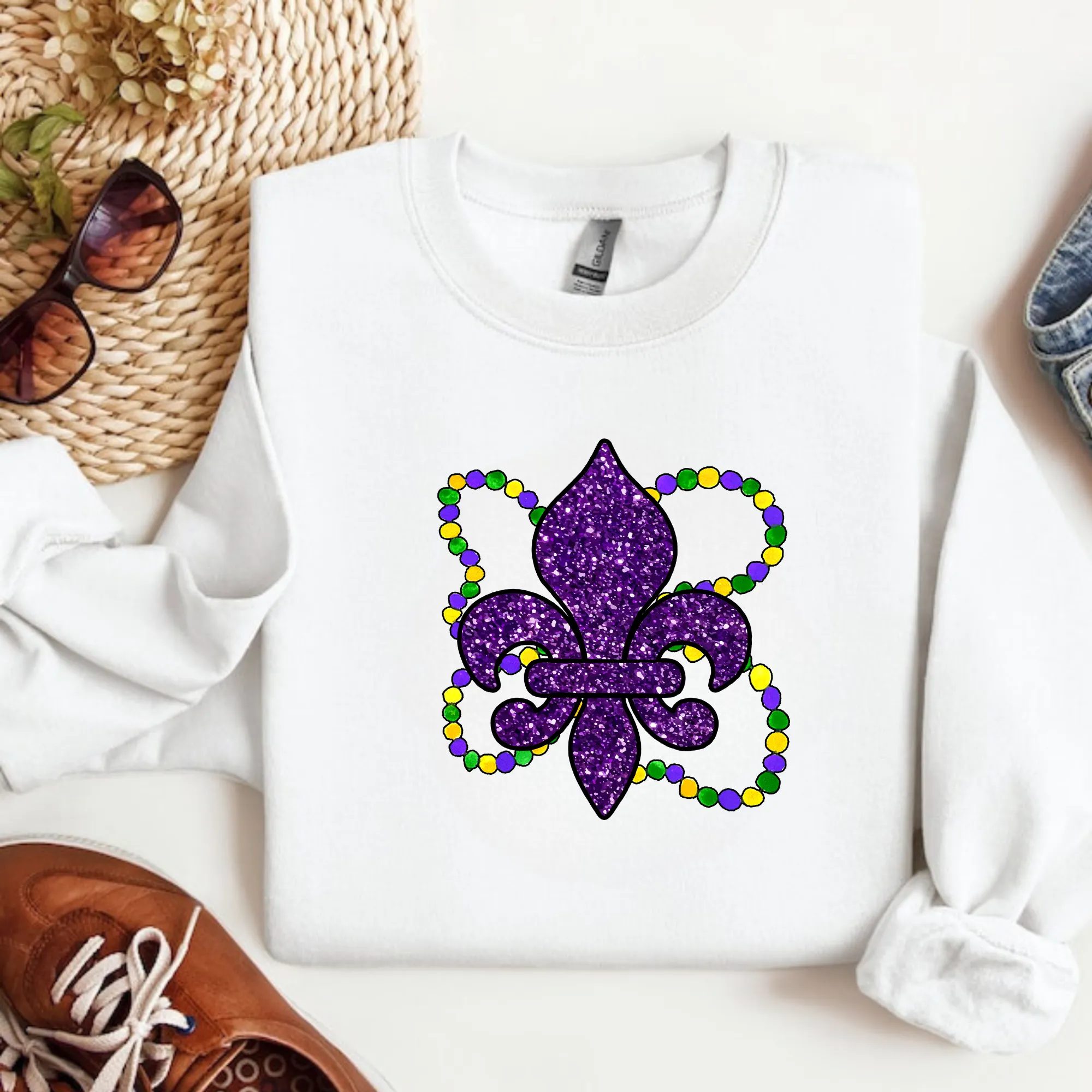 Fleur De Lis Mardi Gras Sweatshirt