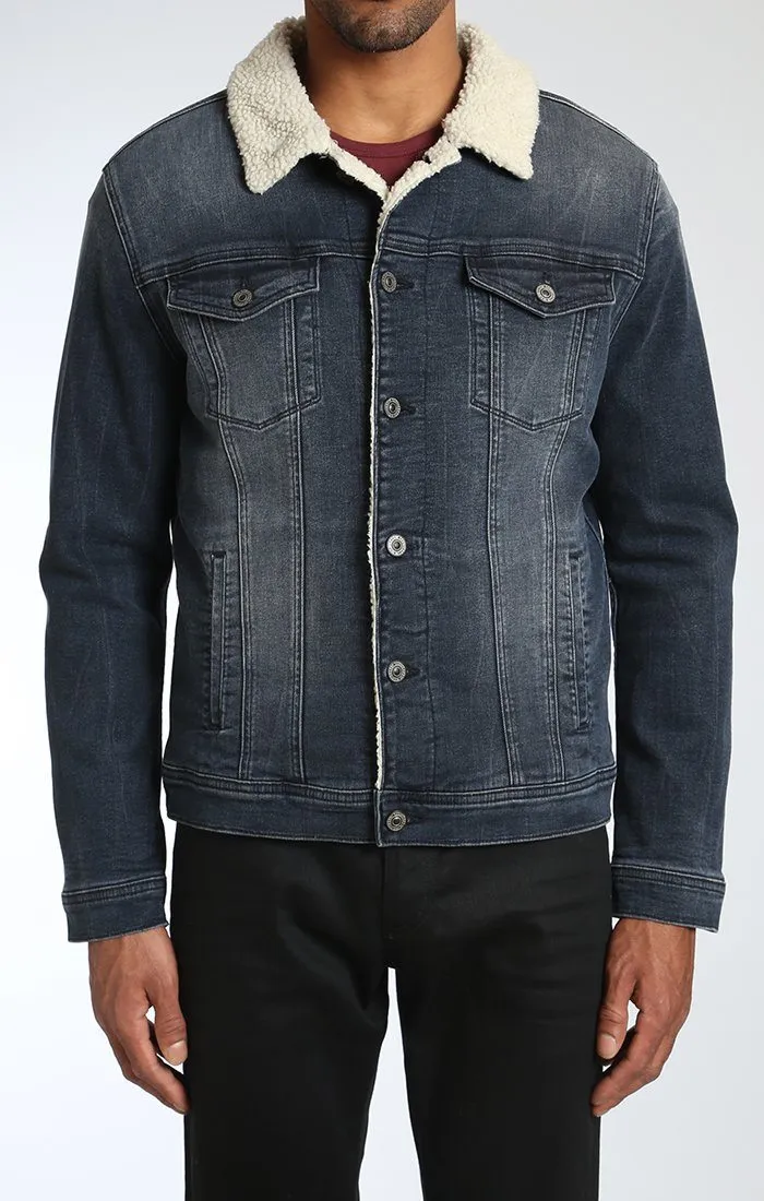 FRANK JACKET IN FUR INK BRUSHED COMFORT