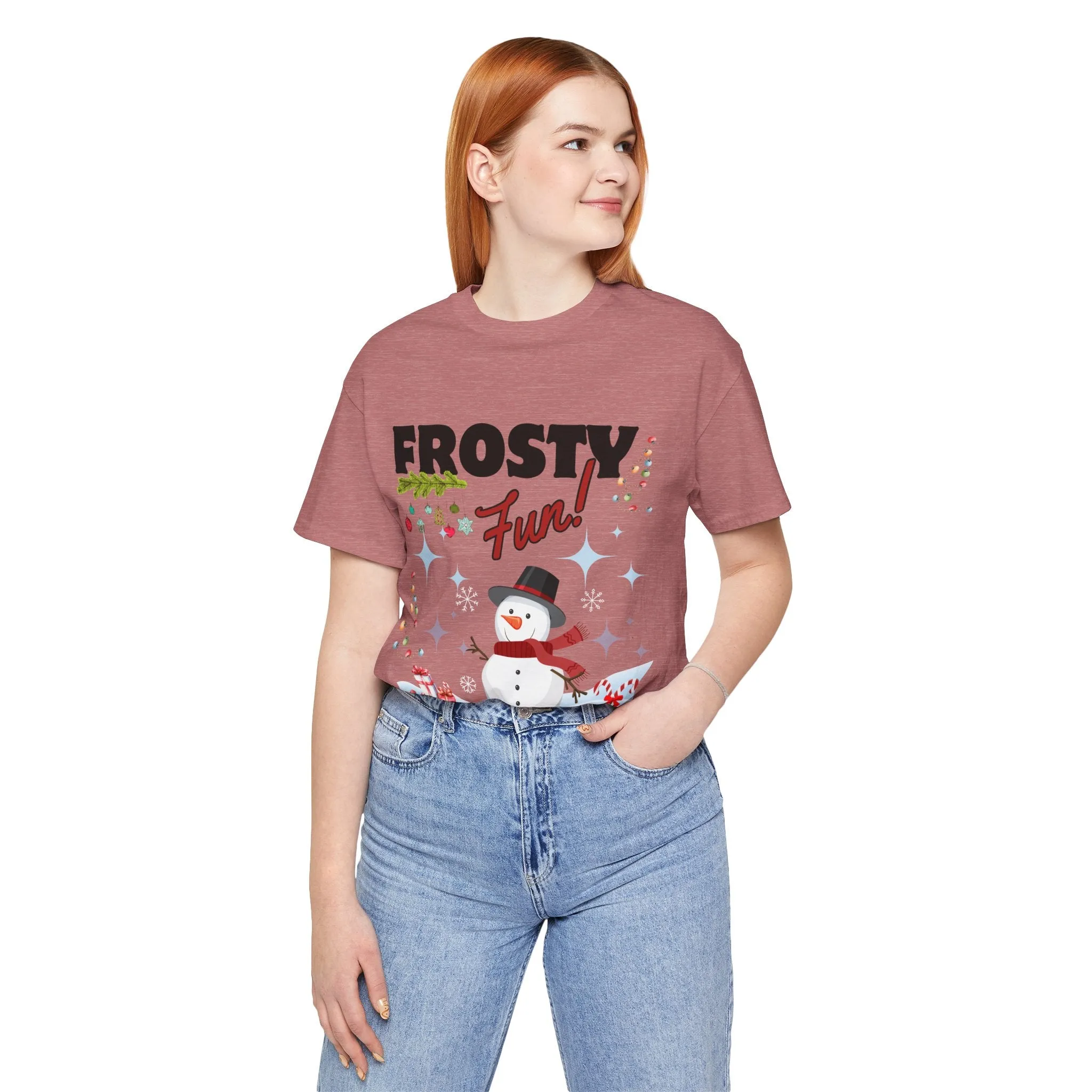 Frosty Fun Christmas Unisex Tee, Christmas Shirt, Christmas Outfit, Merry Christmas T-shirt, Merry Christmas 2024 T-shirt, Christmas Gift, Family Holiday Outfit.