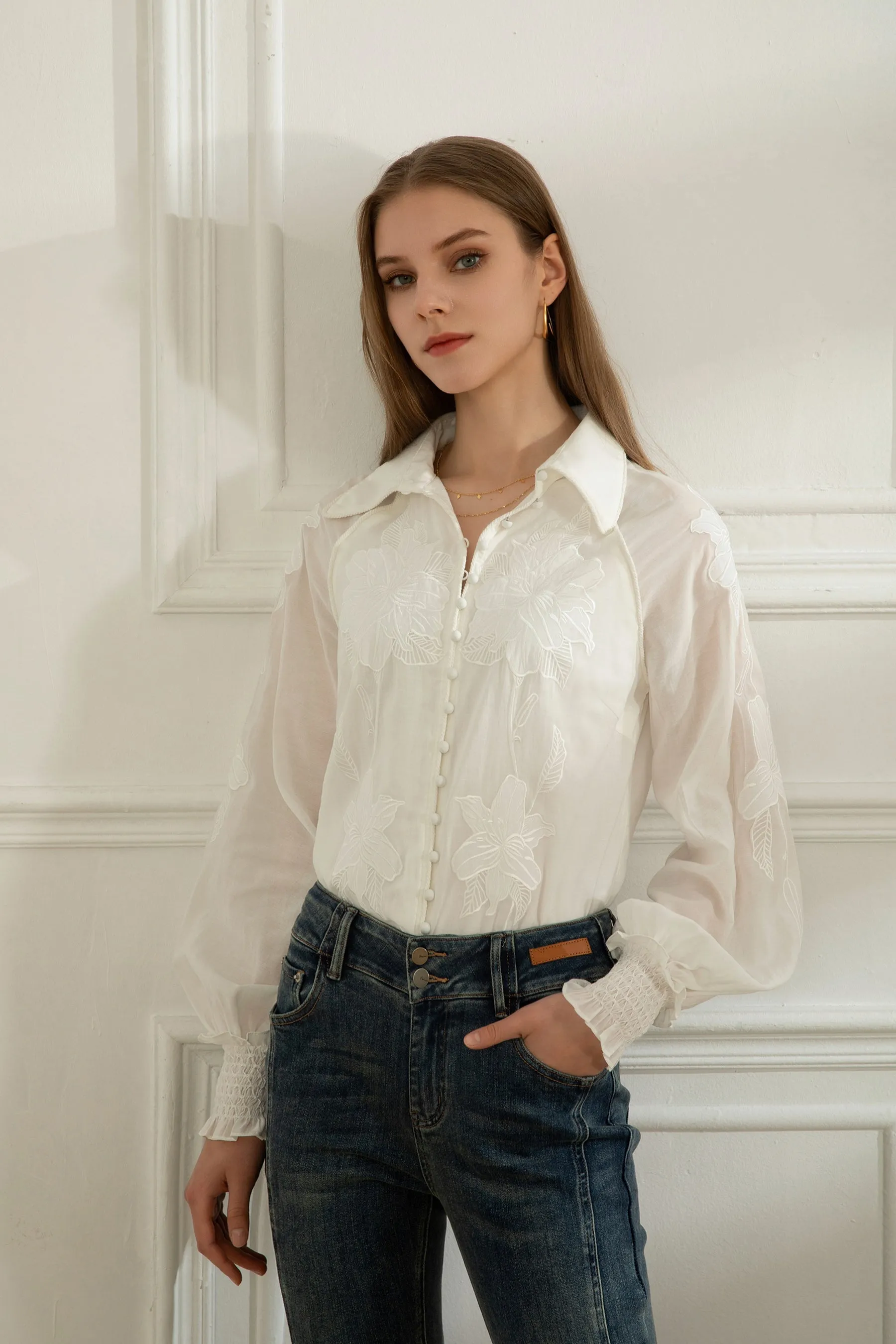 GDS Camille Blouse | White