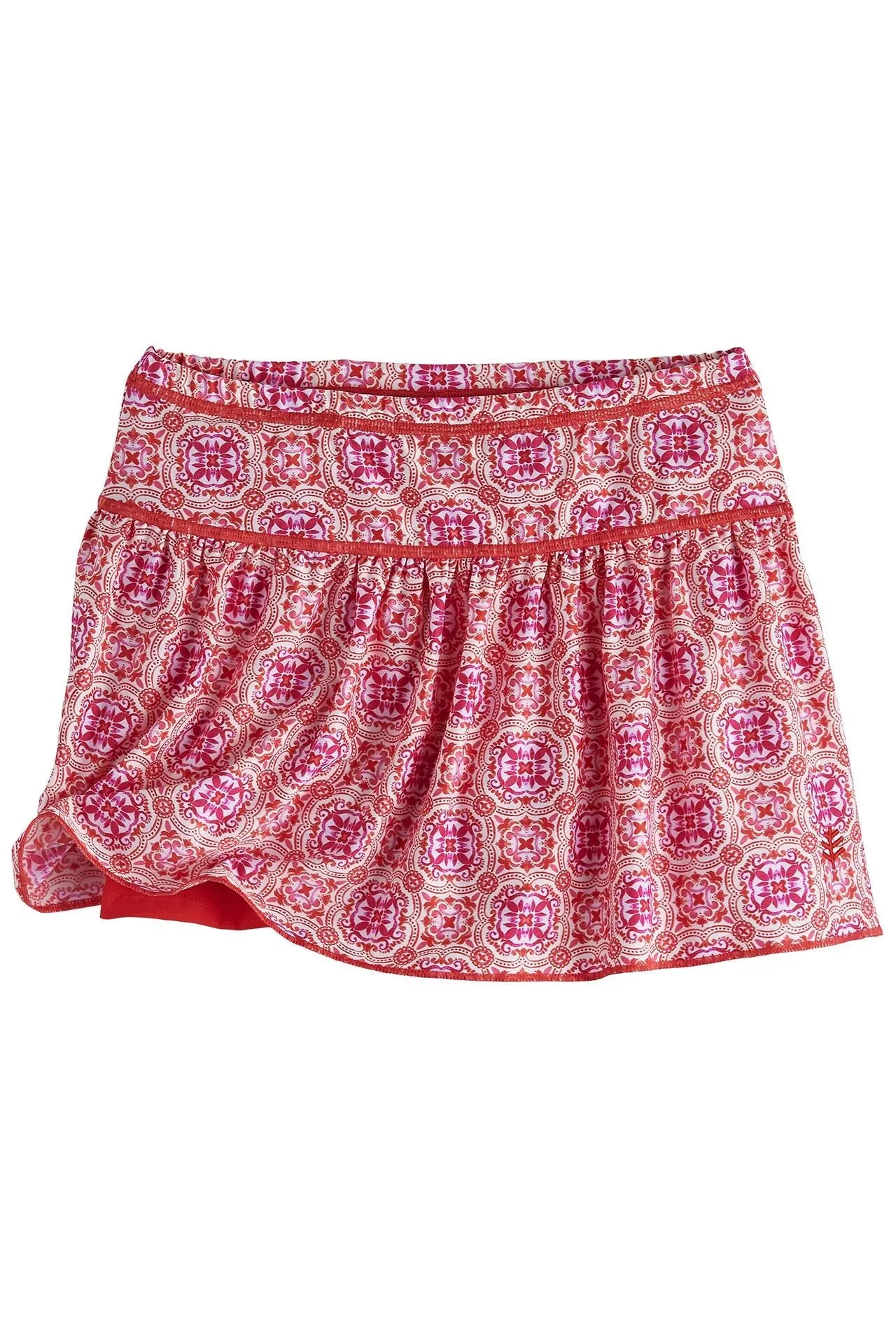 Girl's Wavecatcher Swim Skirt  |  Radiant Red Myko Medallion