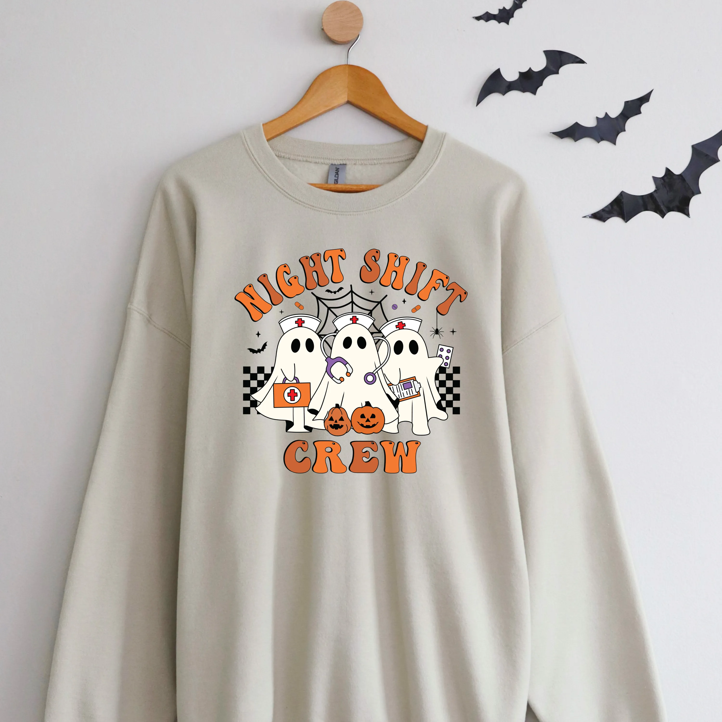 Halloween Night Shift Nurse crewneck sweatshirt