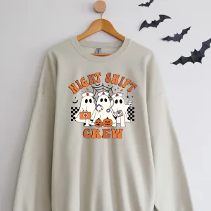 Halloween Night Shift Nurse crewneck sweatshirt