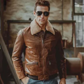 Hartford Aviator Bomber Flight Jacket - Classic Pilot Style Outerwear