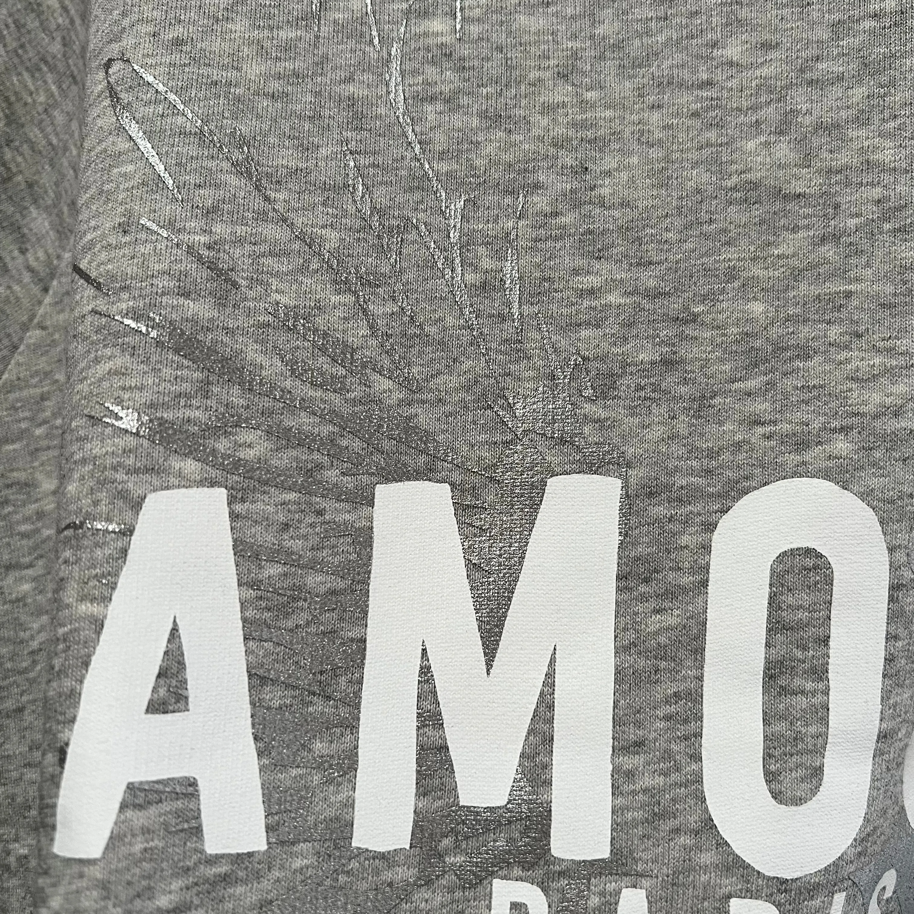 Heather grey AMOUR silver wings sweatshirt *NEW*