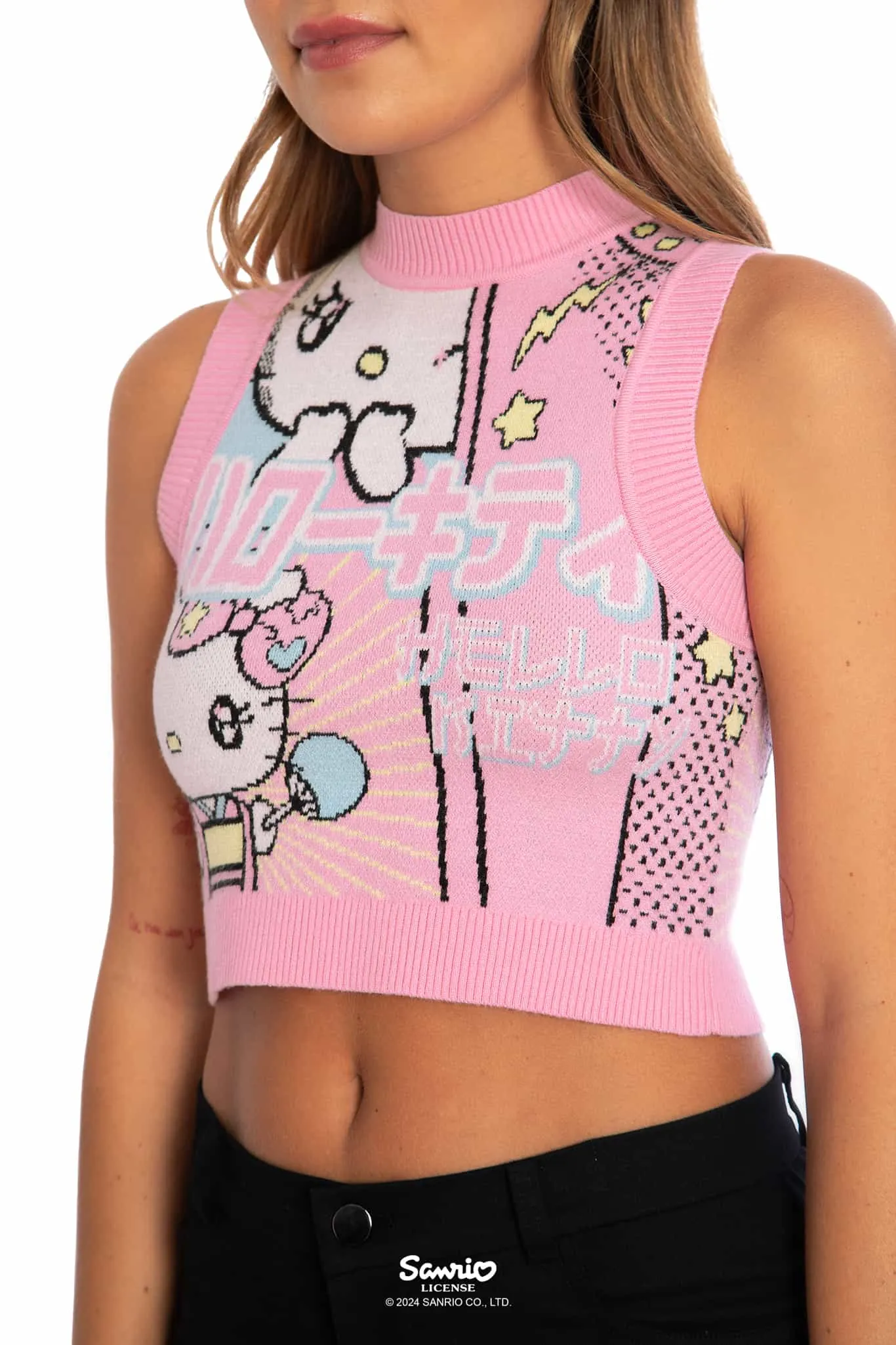 Hello Kitty Manga Knit Crop