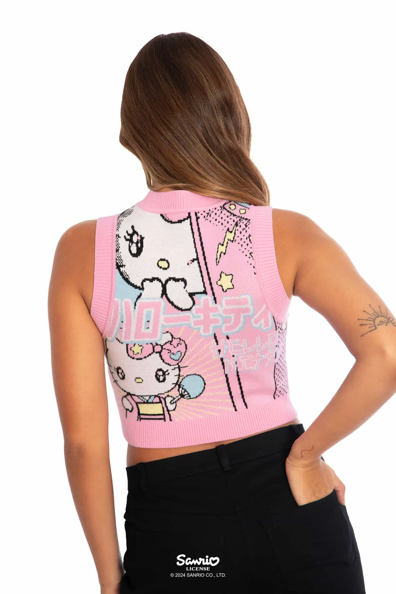 Hello Kitty Manga Knit Crop