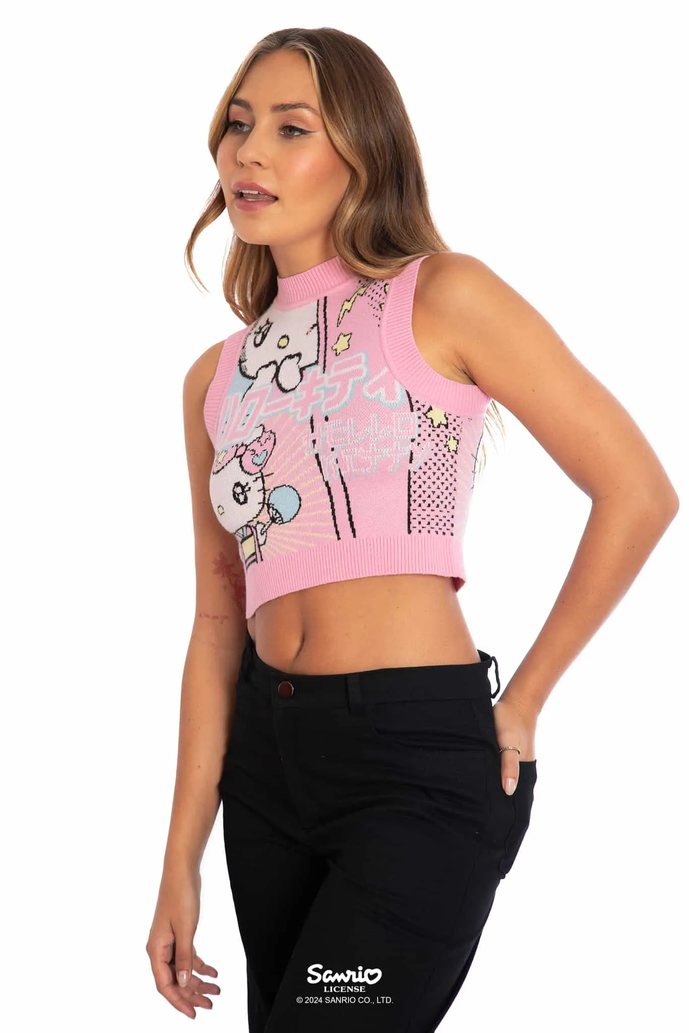 Hello Kitty Manga Knit Crop