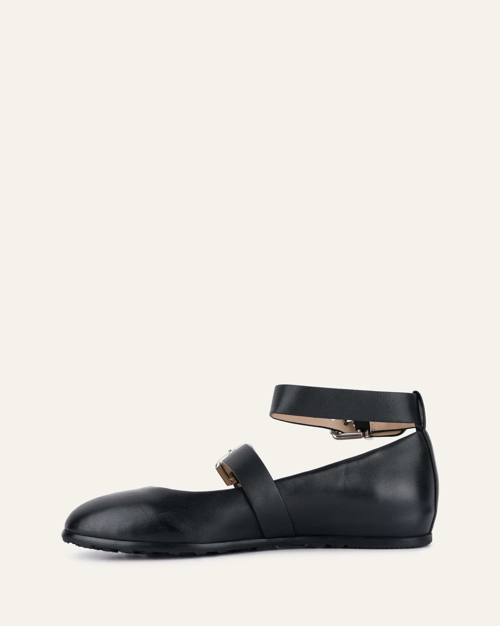 HERA CASUAL FLATS BLACK LEATHER