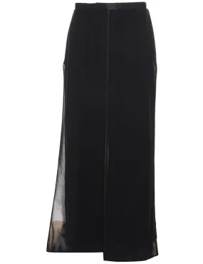 High Waist Black Culotte Trousers - W30 L29