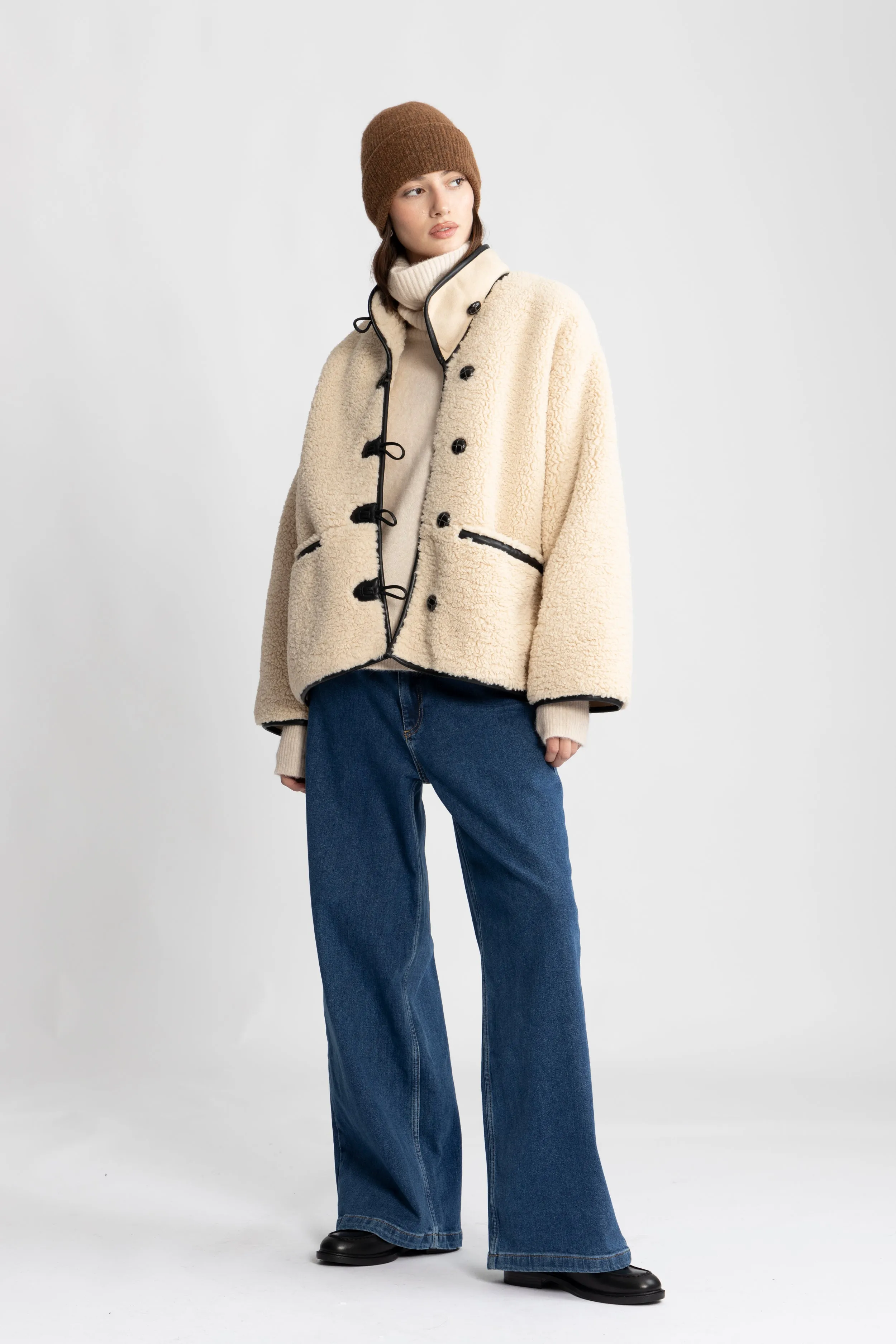 Ingrid Faux Shearling Jacket - Camel