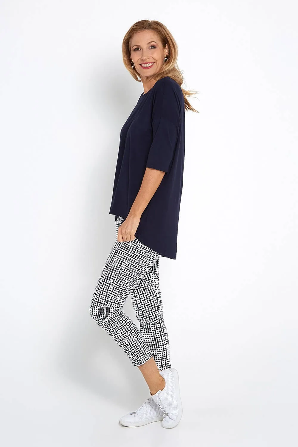 Irena Bamboo Top - Dark Navy