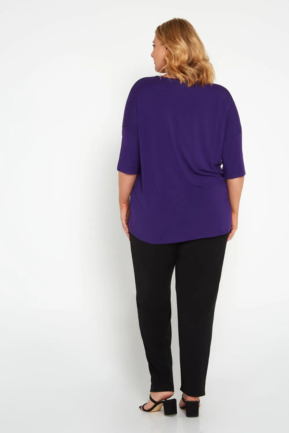 Irena Bamboo Top - Eggplant