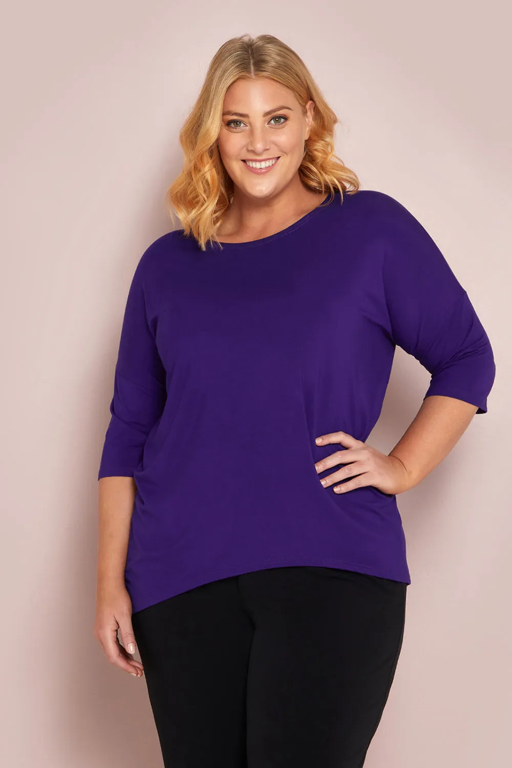 Irena Bamboo Top - Eggplant