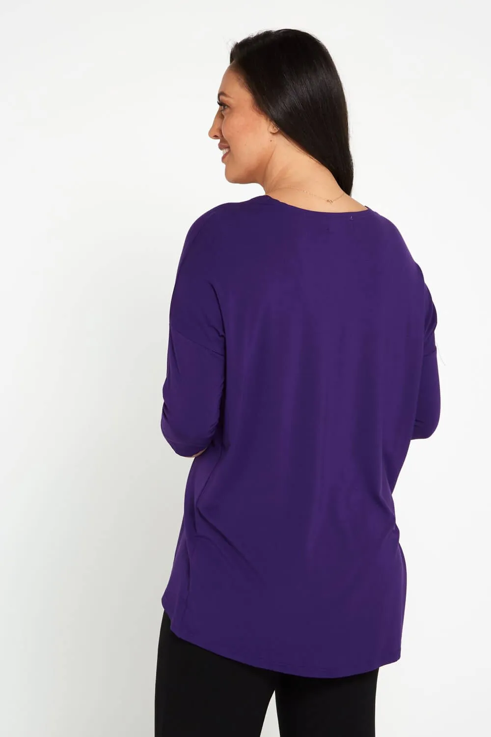 Irena Bamboo Top - Eggplant