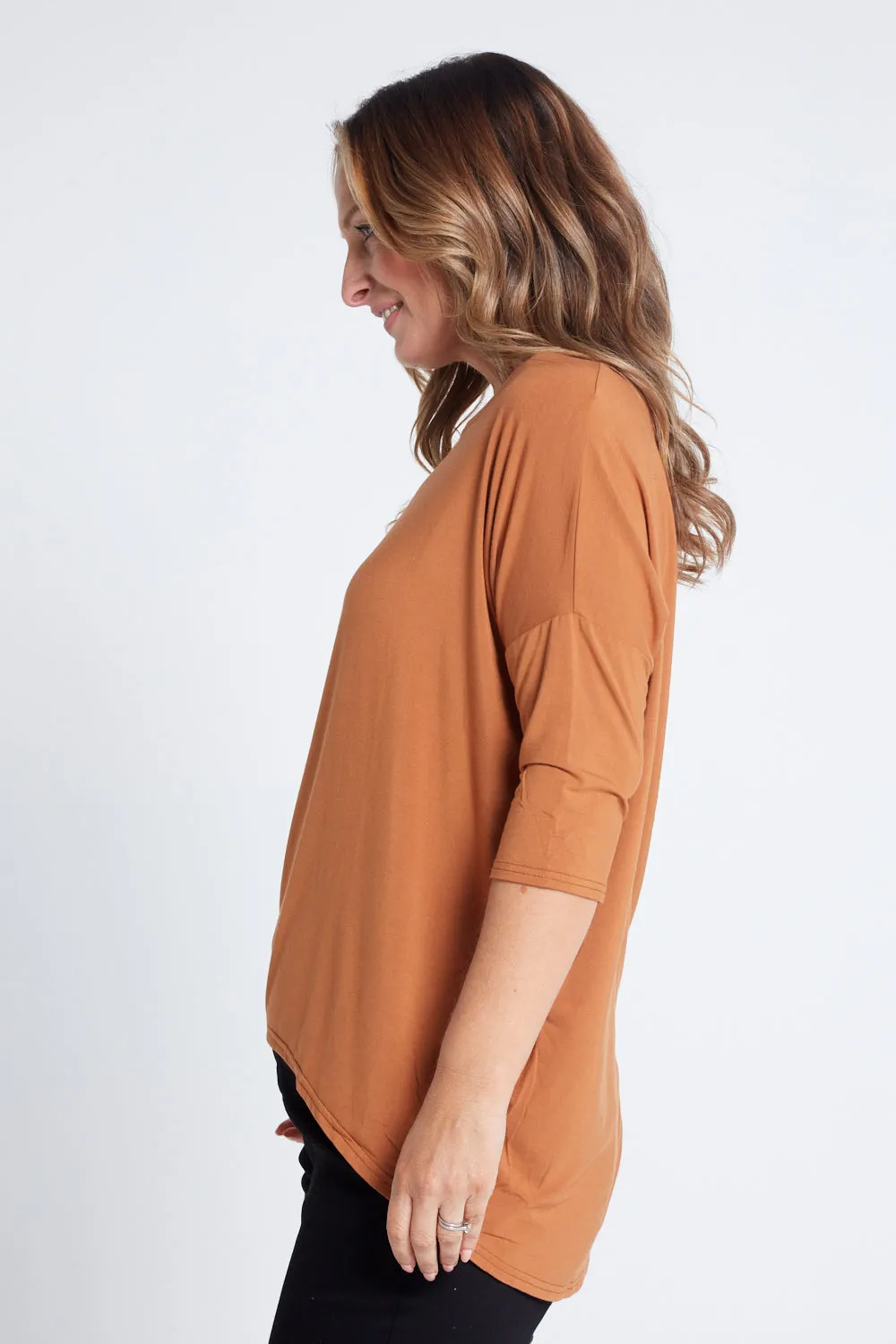 Irena Bamboo Top - Rust