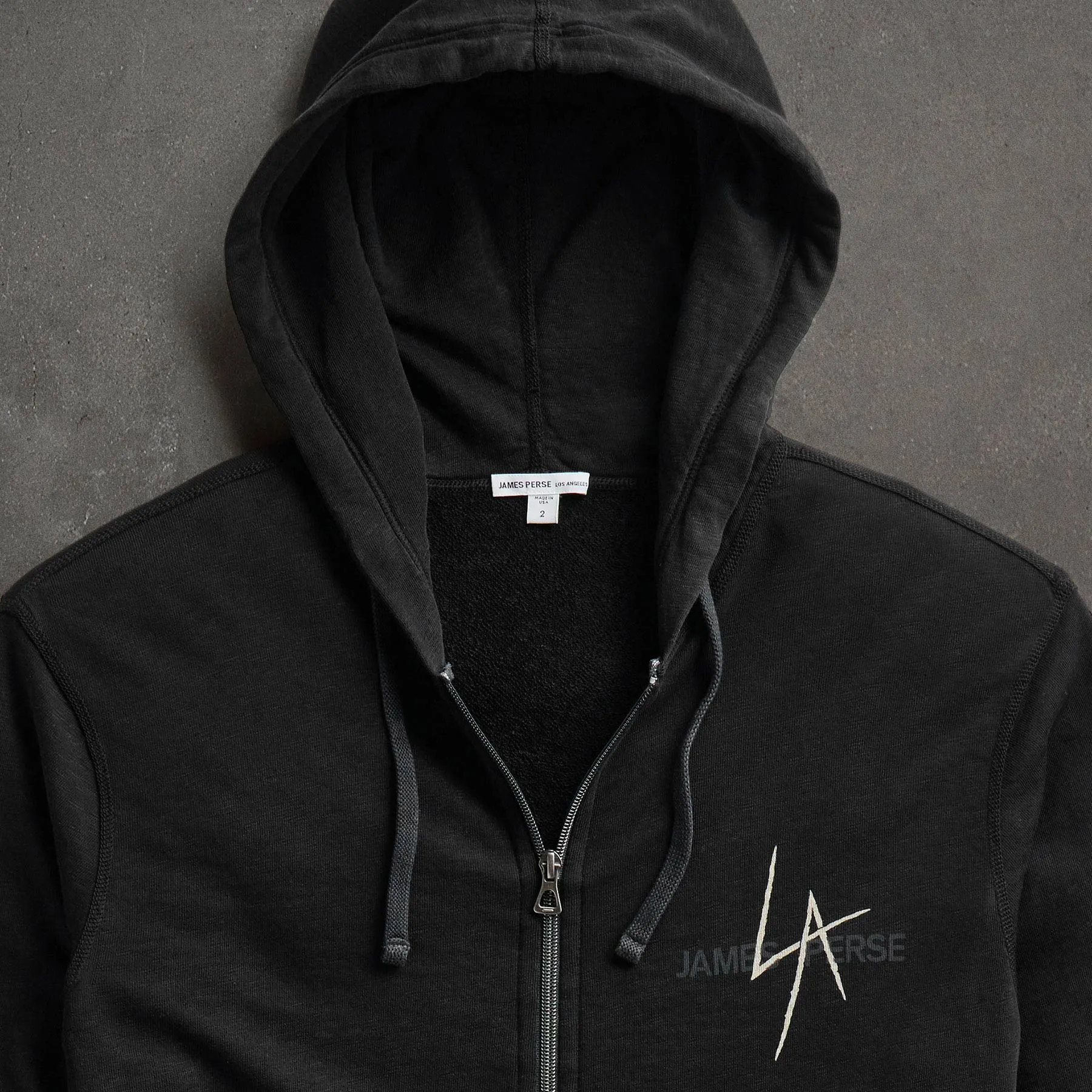 JP x LA Zipup Hoodie - Black