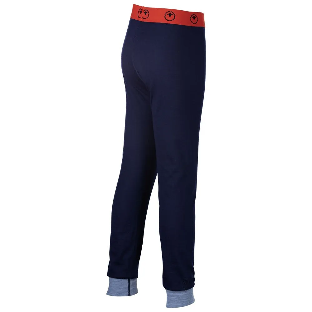 Junior Merino Blend 200 Leggings (Navy/Sky)