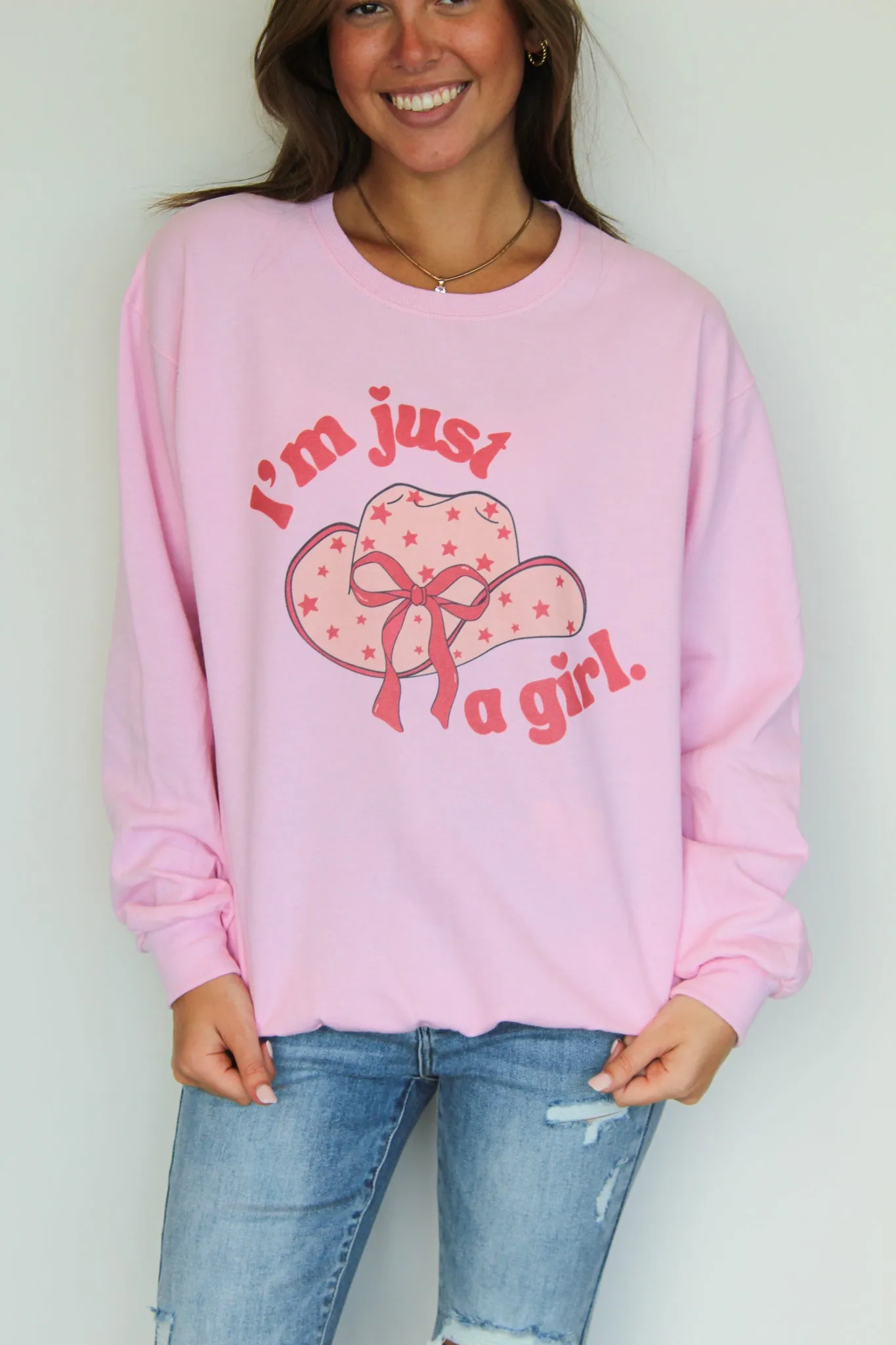 Just A Girl Graphic Sweatshirt