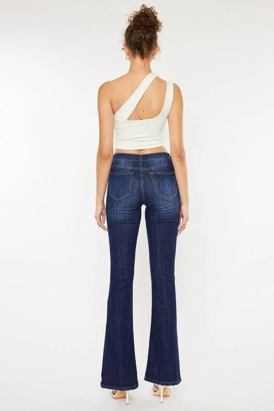 Kan can mid rise flare jeans