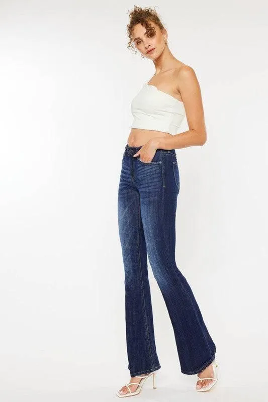 Kan can mid rise flare jeans