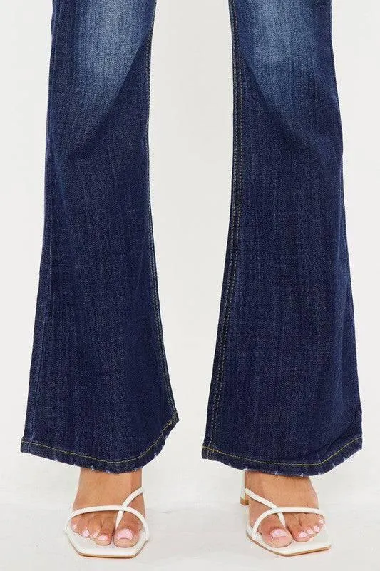 Kan can mid rise flare jeans