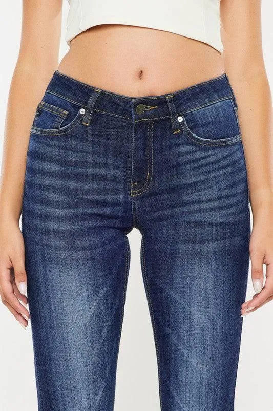 Kan can mid rise flare jeans