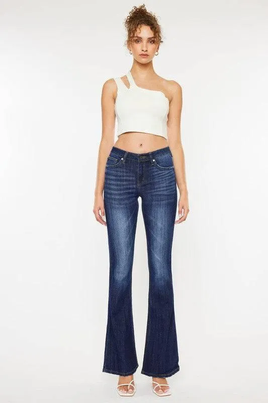 Kan can mid rise flare jeans