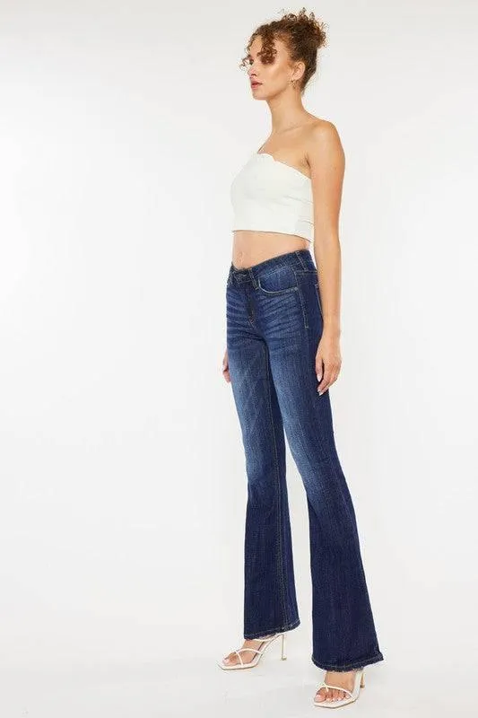 Kan can mid rise flare jeans