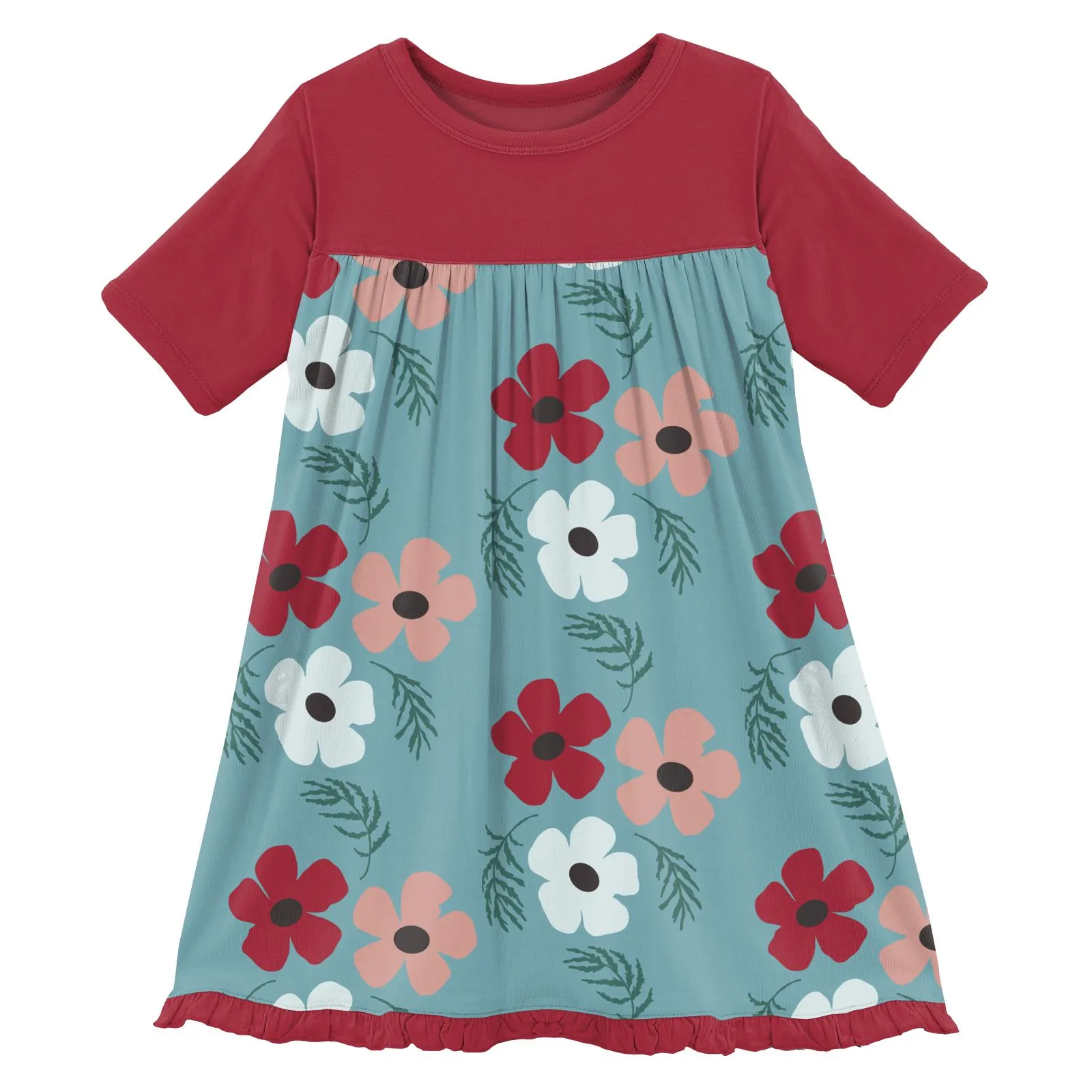 KicKee Pants Glacier Wildflowers Classic S/S Swing Dress