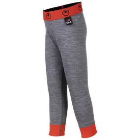 Kids Merino Blend 200 Leggings (Charcoal/Orange)