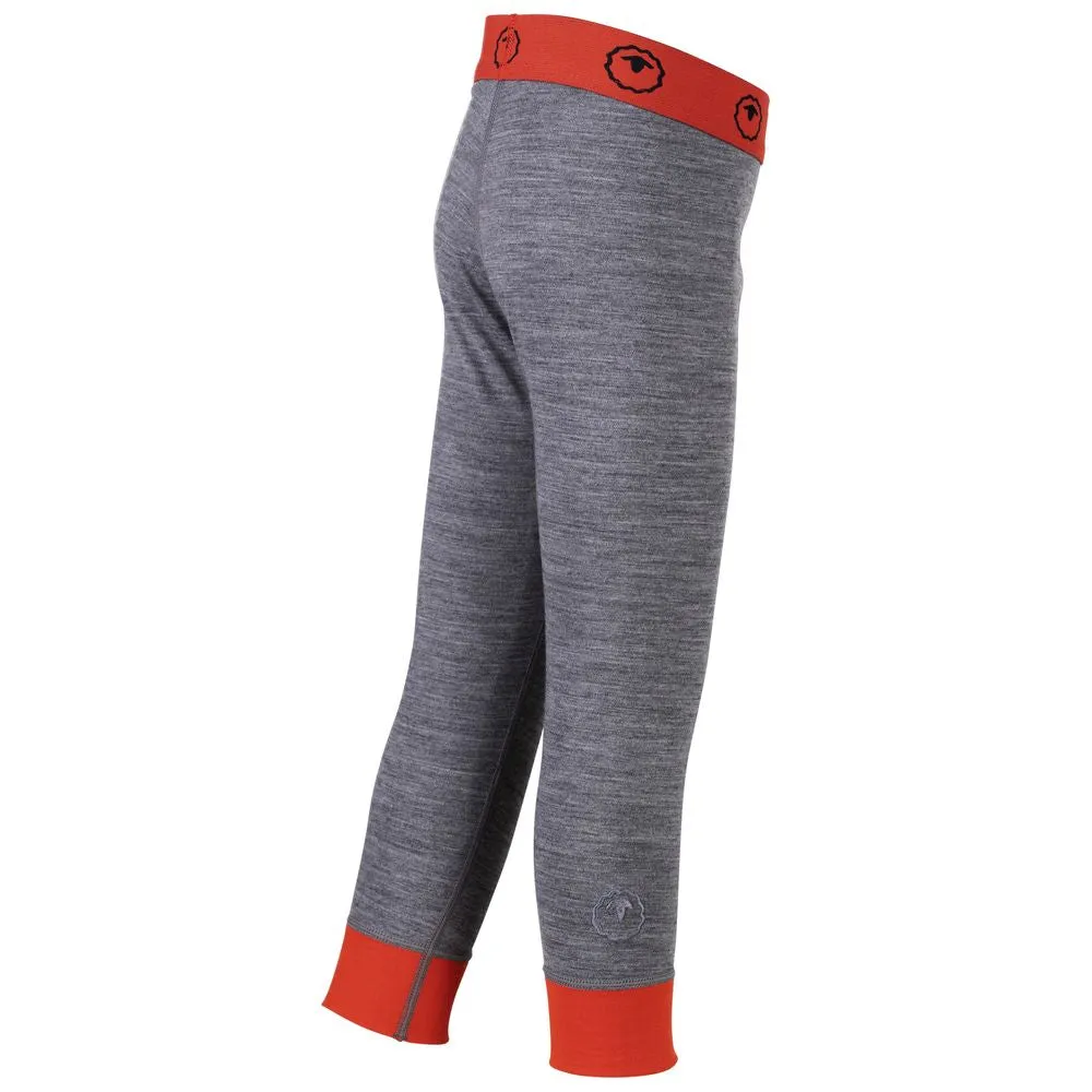 Kids Merino Blend 200 Leggings (Charcoal/Orange)