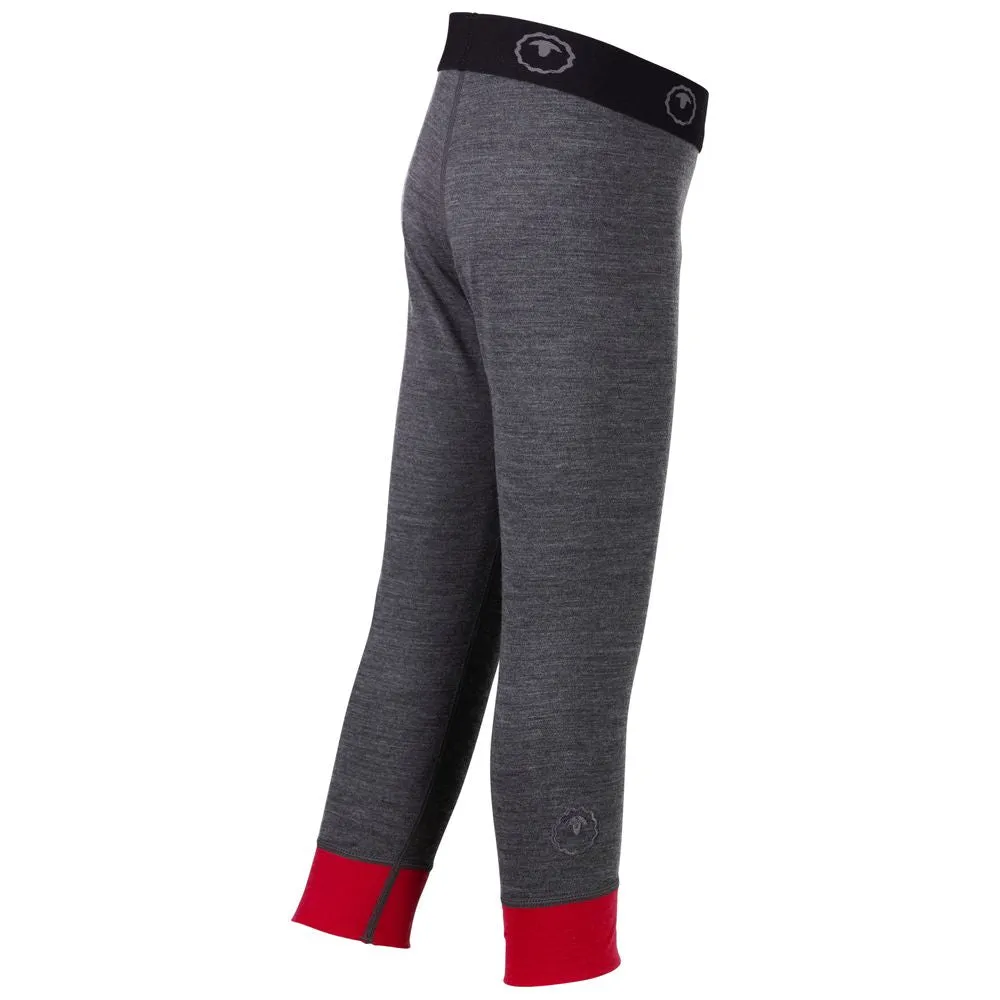 Kids Merino Blend 200 Leggings (Smoke/Fuchsia)