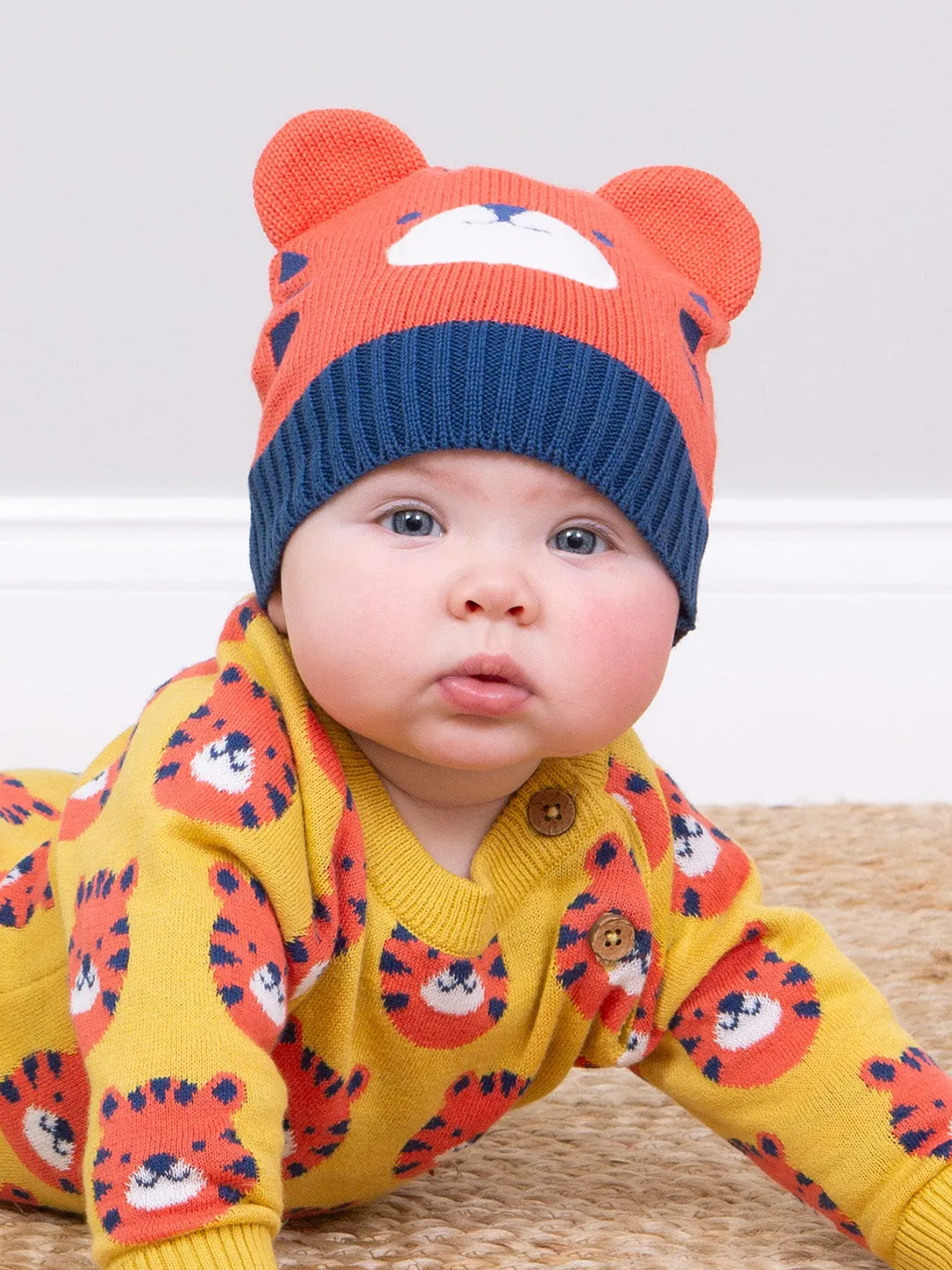 Kite Baby Top Tiger Knit Hat