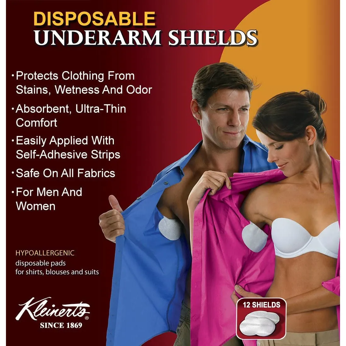 KLEINERT'S Disposable Dress Shields, 6 Pairs/pack (Polyester)