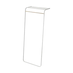 Leaning Coat Rack with Shelf (63" H)  - Steel