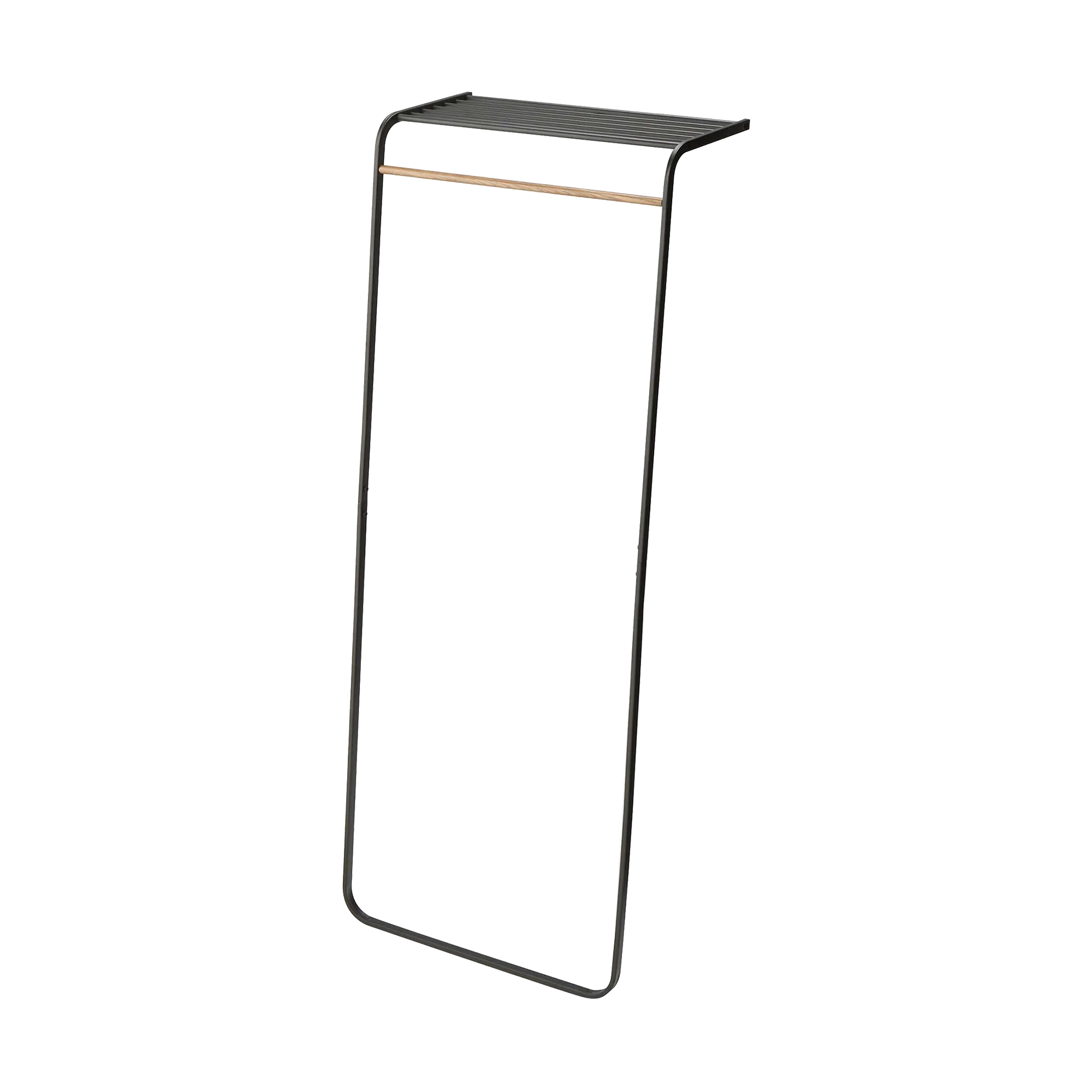 Leaning Coat Rack with Shelf (63" H)  - Steel