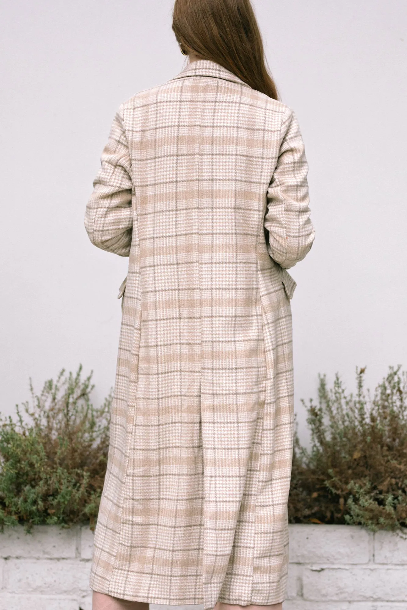 Lennon Longline Plaid Coat