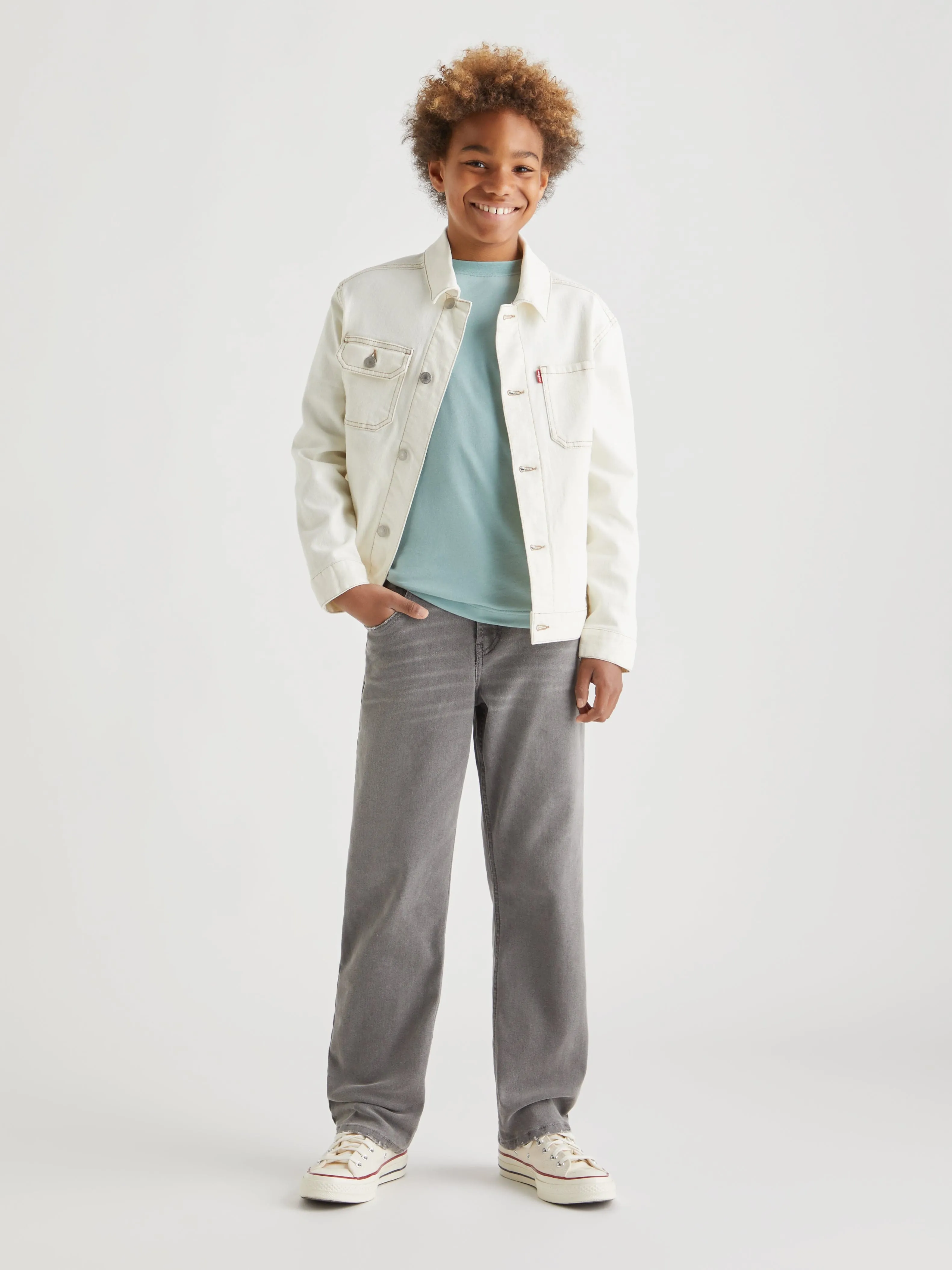 Levi's Wear Boys Relaxed Denim Jacket in Ivory